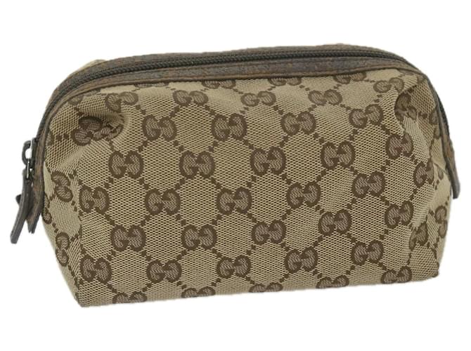 GUCCI GG Canvas Pouch Beige 29595 Auth ac2497  ref.1172824