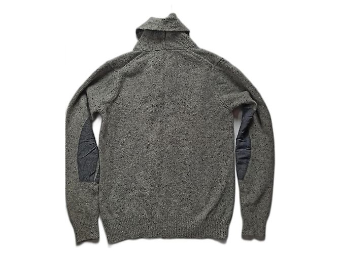 Paul Smith Jeanspullover Grau aus Wolle und Nylon