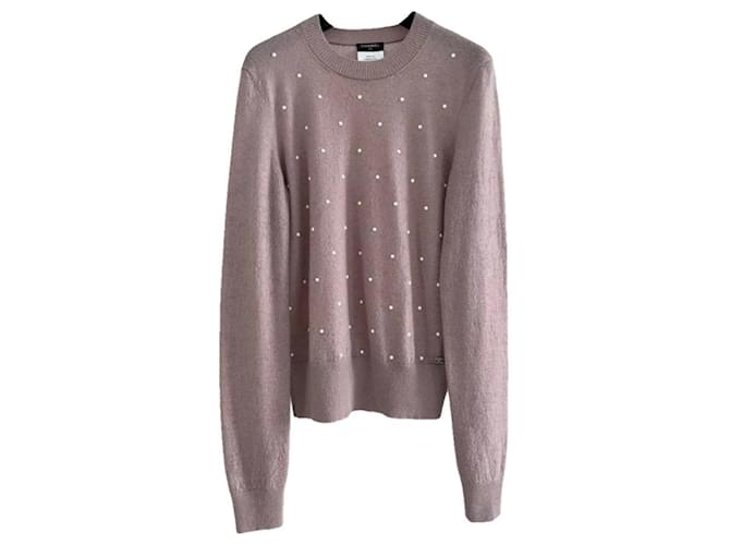 Chanel Pearl Embellished Jumper Mohair  ref.1173071