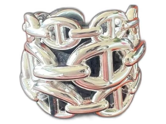 Hermès Hermes Ring Farandole Chaîne d'ancre Enchaînée GM Silvery Silver  ref.1173072