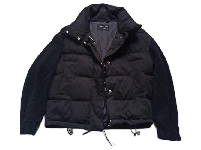 All Saints Quinn Puffer Jacke schwarz