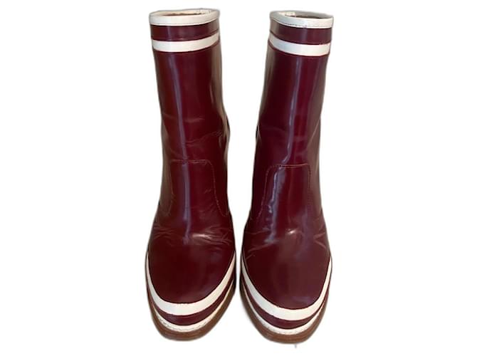Diane Von Furstenberg ankle boots Bianco Beige Pelle  ref.1173193