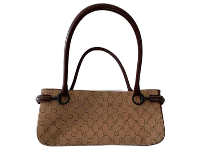 Gucci Handbags Brown Cotton  ref.1173201