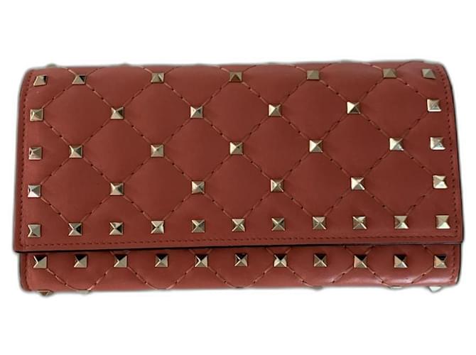 Valentino Garavani Wallets Pink Leather  ref.1173227