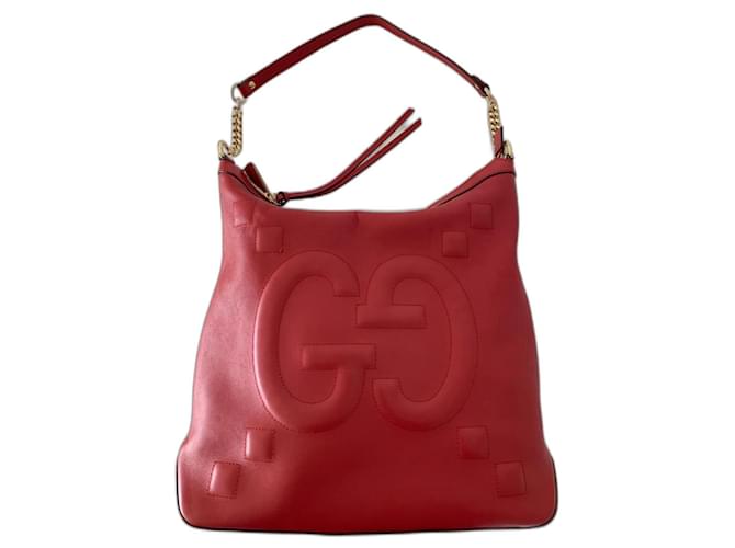 Gucci Handtaschen Rot Leder  ref.1173240