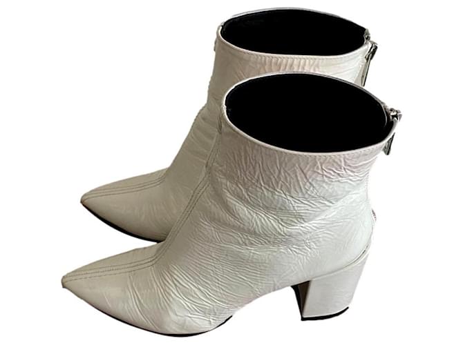 Zadig & Voltaire Zadig and Voltaire ankle boots White Leather  ref.1173279