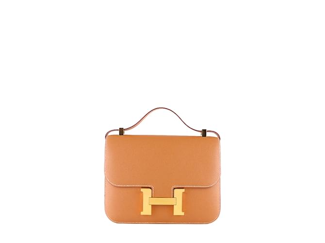 Constance Hermès HERMES  Handbags T.  leather Brown  ref.1173396