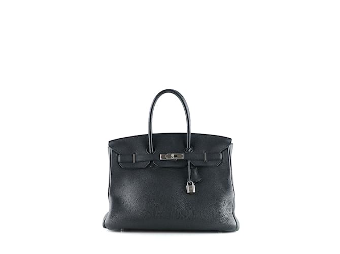 Birkin Hermès HERMES  Handbags T.  leather Black  ref.1173398