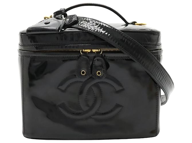 Chanel Vanity Black Patent leather  ref.1173560
