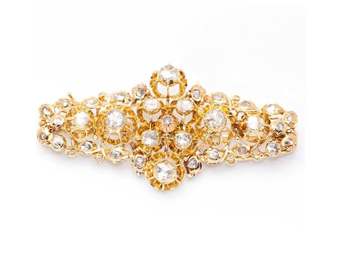 Autre Marque Elizabethan Brooch Pendant with Diamonds. second hand Golden Yellow gold  ref.1173616