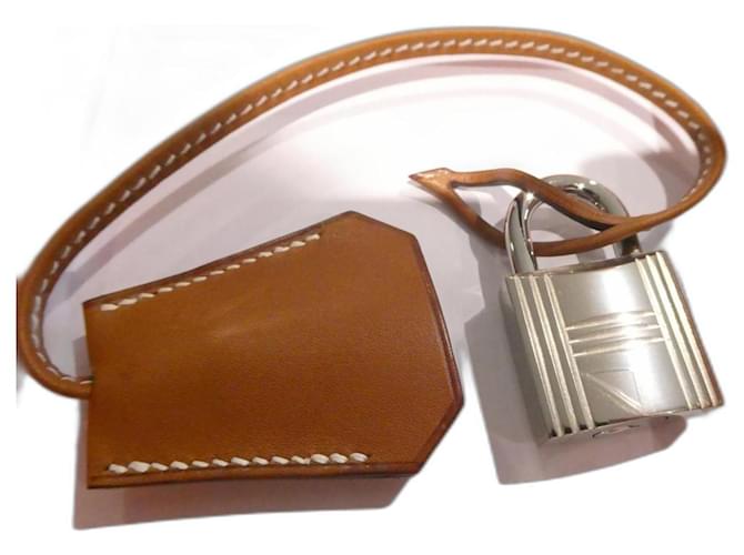 clochete , novo zíper e cadeado Hermès para bolsa Hermès caixa de saco para pó HIGH STRAP Hardware prateado Aço  ref.1173923