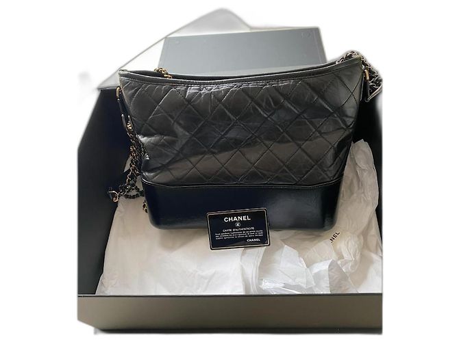 Bolsa de ombro Chanel Gabrielle preta Preto