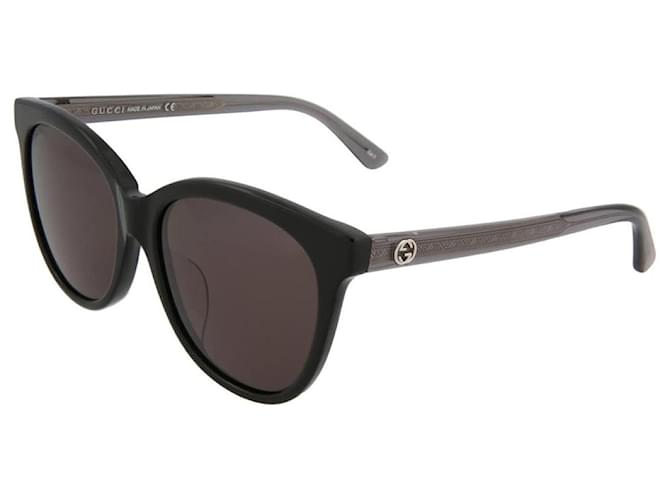 Gucci GG0081SK 002  eleganti occhiali da sole Nero Grigio Acetato  ref.1173946