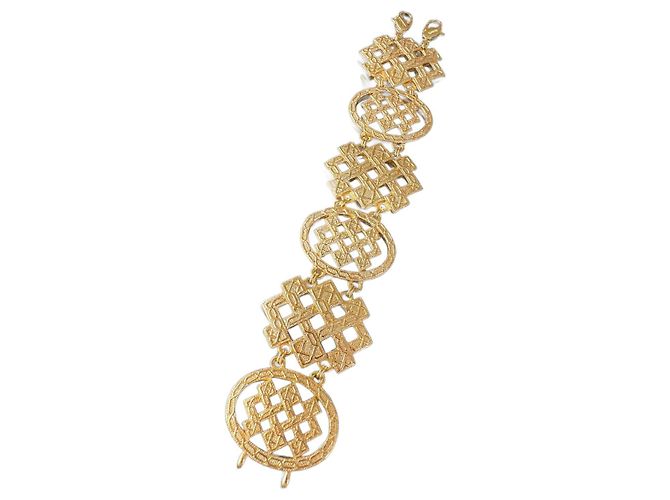 Pulsera Dior Cannage chapada en oro Dorado