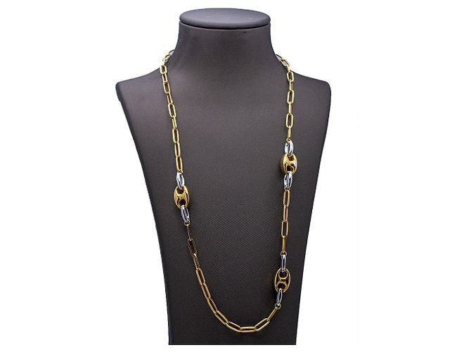 Autre Marque Colar em Ouro Amarelo e Branco Dourado