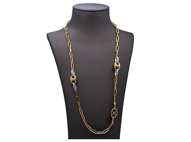 Autre Marque Yellow and White Gold Necklace Golden Yellow gold  ref.1173967
