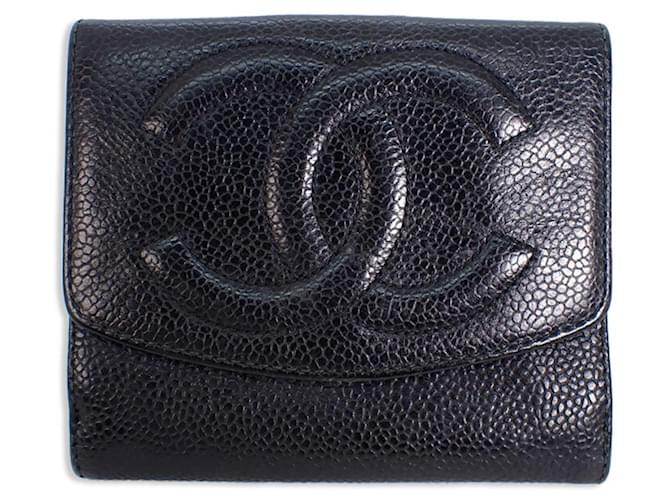 Timeless Chanel Logo CC Black Leather  ref.1173999