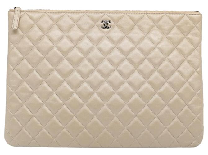 Chanel 2.55 Bege Couro  ref.1174050