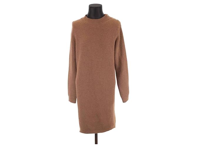 Acne Wool dress Brown  ref.1174133