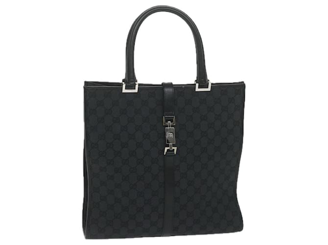 GUCCI GG Canvas Jackie Tote Bag Black 002 1064 Auth am5349  ref.1174163
