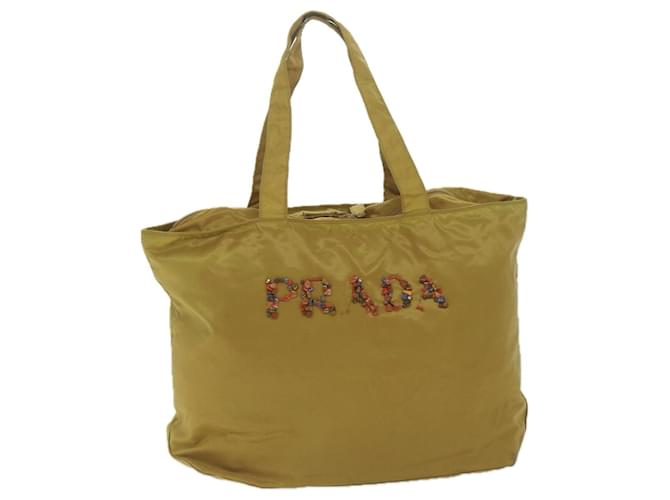 PRADA Tote Bag Nylon Yellow Auth 61248  ref.1174168