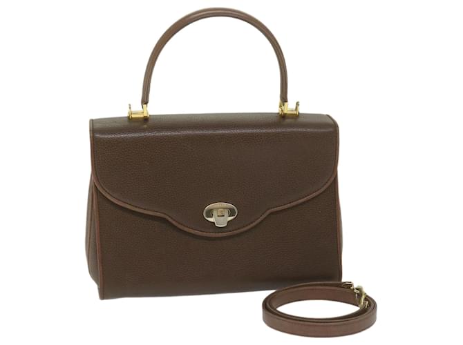 BALLY Hand Bag 2way Brown Auth bs10358 Leather  ref.1174191