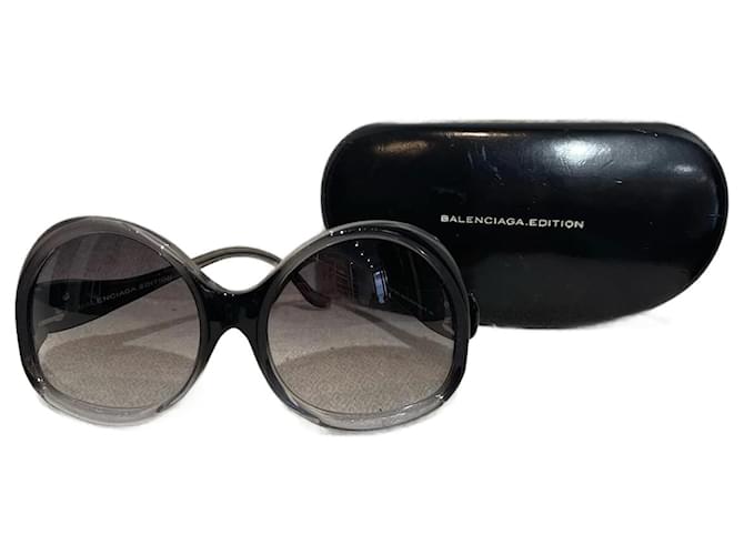 BALENCIAGA Sonnenbrille T.  Plastik Grau Kunststoff  ref.1174278