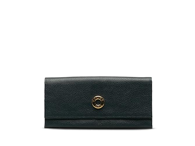 Céline Black Celine Leather Long Wallet  ref.1174322