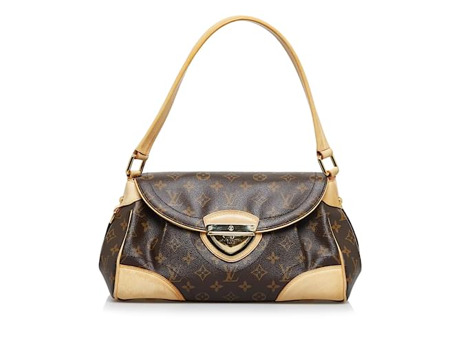 Brown Louis Vuitton Monogram Beverly MM Shoulder Bag Leather  ref.1174458