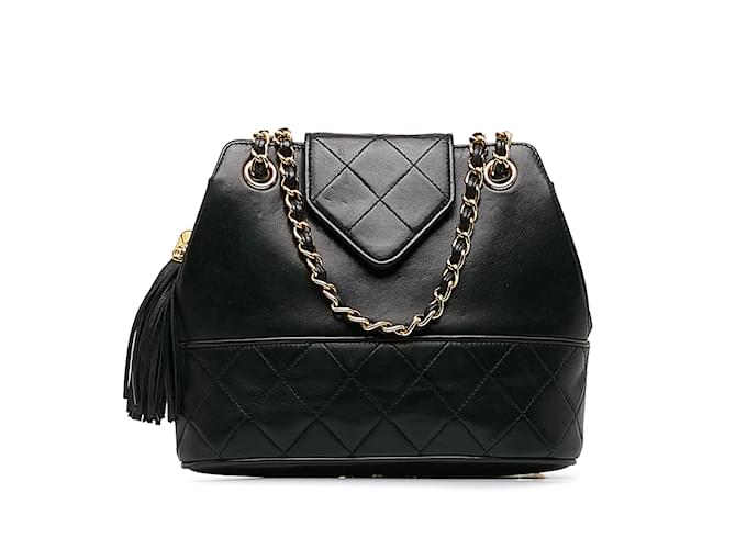 Crossbody Chanel CC Matelassé Preto Couro  ref.1174495