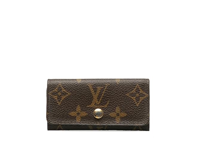 Brown Louis Vuitton Monogram 4 key holder Cloth  ref.1174532