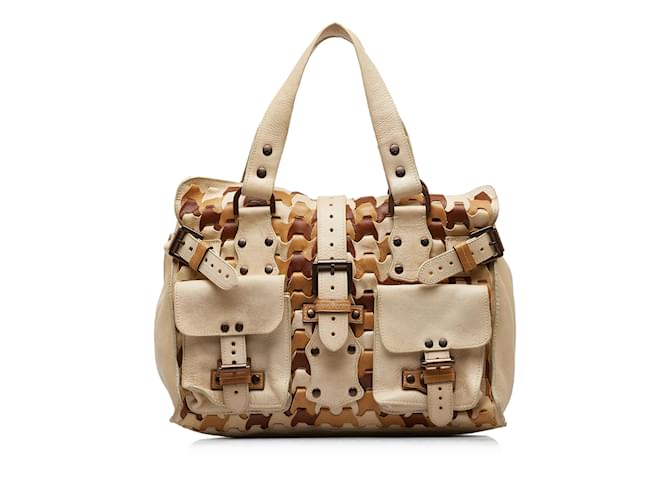 Beige Mulberry Leather Roxanne Tote Bag  ref.1174560