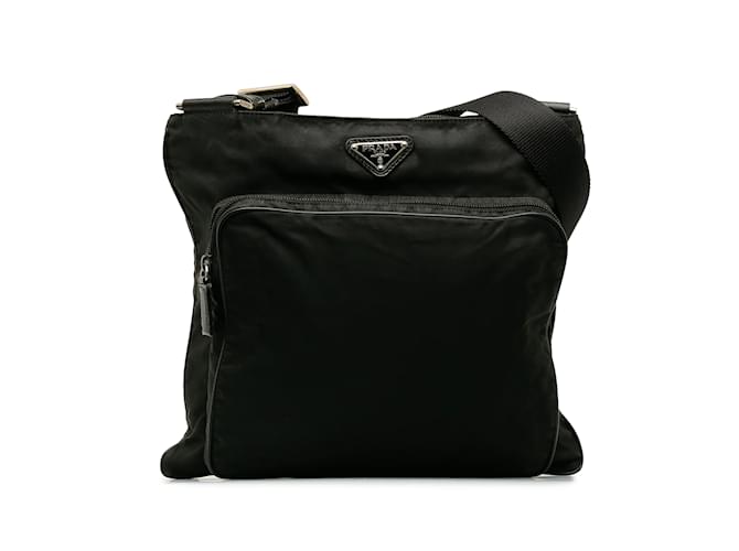 Black Prada Tessuto Crossbody Bag Cloth  ref.1174581
