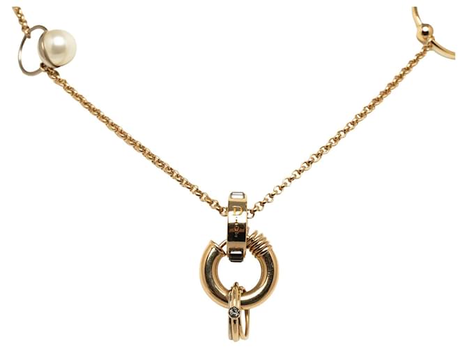 Collana lunga Dior Bijou Orecchini con perle finte Metallo  ref.1174624