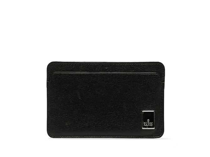 Porte-cartes en cuir noir Gucci  ref.1174628