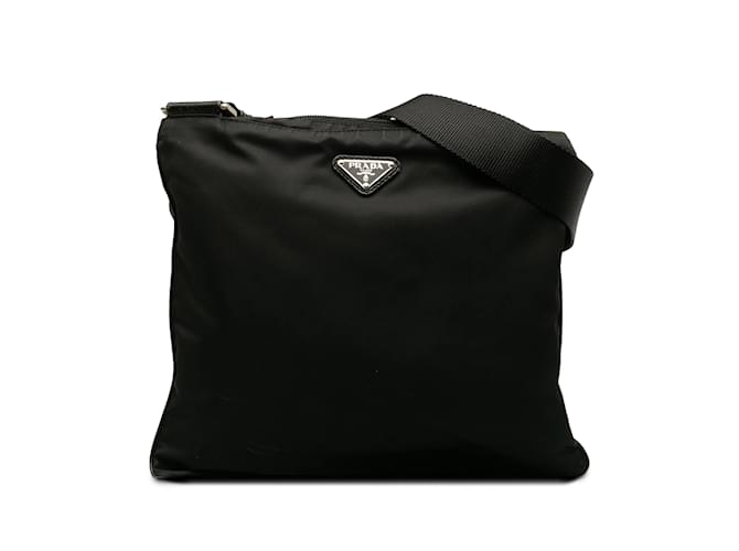 Black Prada Tessuto Crossbody Bag Cloth  ref.1174675