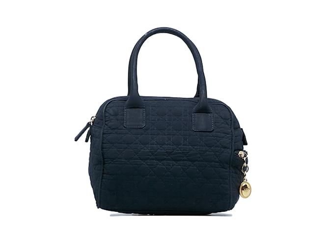 Blue Dior Cannage Nylon Handbag Toile Bleu  ref.1174677