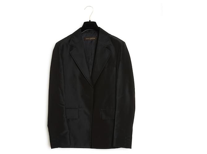 Louis Vuitton Minimal silk FR36 So Black Soie Noir  ref.1174683