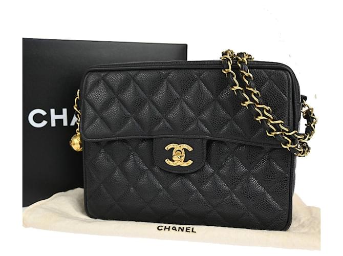Chanel Matelassé Black Leather  ref.1174730