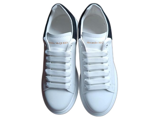 Baskets Oversize- Alexander Mcqueen- Blanc-Cuir
