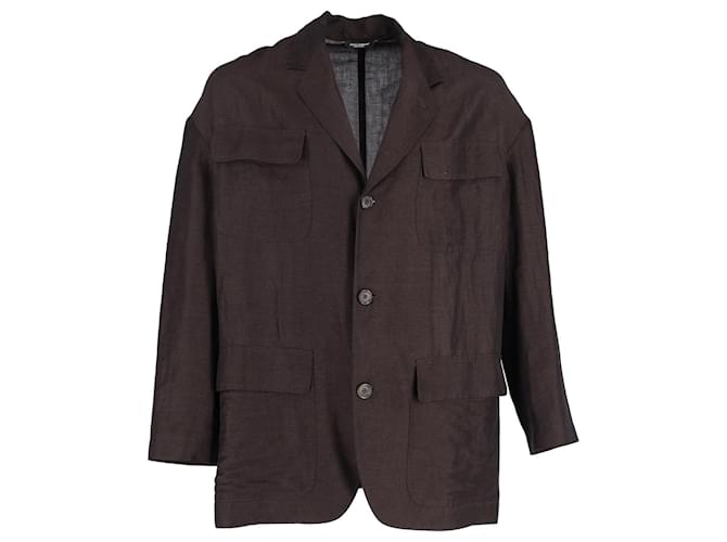 Dolce & Gabbana Shirt Jacket in Black Linen  ref.1174778