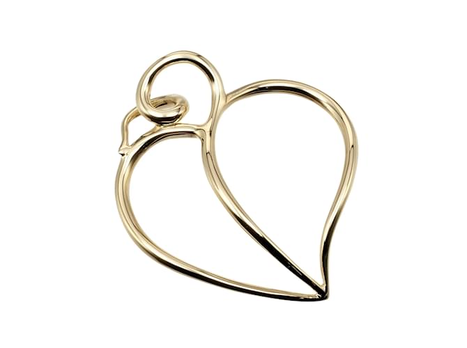 Tiffany & Co 18Ciondolo a forma di foglia di cuore di mela K Argento Metallo  ref.1174833