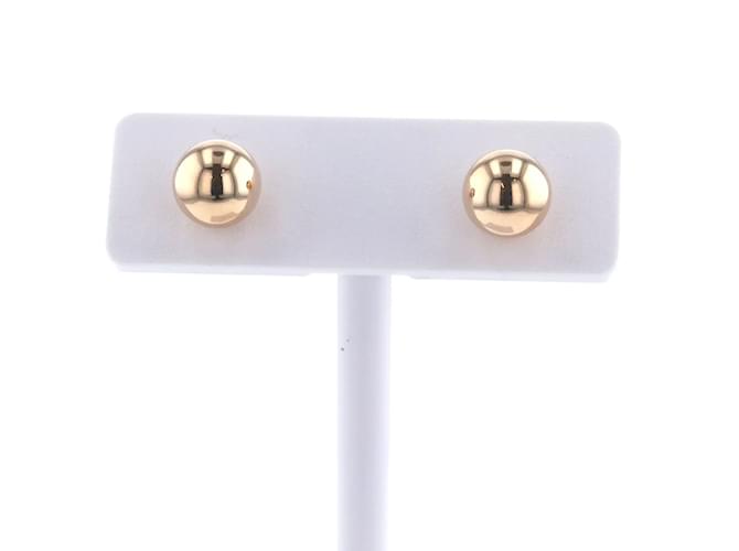 Tiffany & Co 18K Ball Stud Earrings Golden Metal  ref.1174836