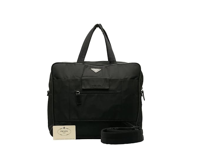 Prada Tessuto Business Bag V431 Black Cloth  ref.1174896