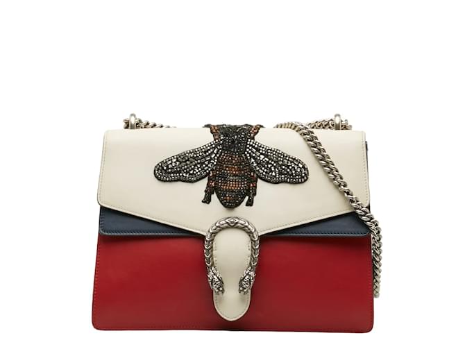 Gucci Sac a bandouliere Dionysus en cuir de taille moyenne en forme d abeille 403348 Veau facon poulain Blanc ref.1174916 Joli Closet