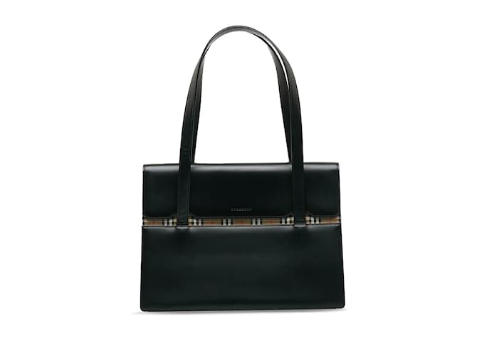 Burberry Leather Tote Bag Black Pony-style calfskin  ref.1174930