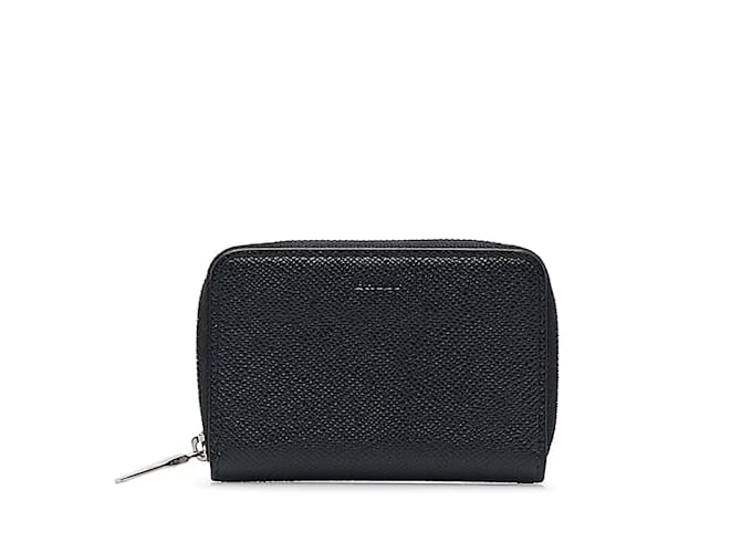 Bally Leather Zip Coin Purse Blue  ref.1174939