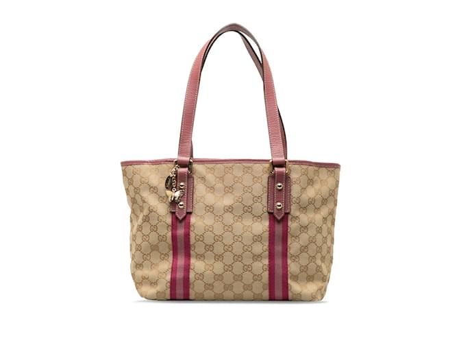 Gucci GG Canvas Jolicoeur Tote Bag 137396 Brown Cloth  ref.1174964