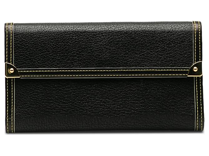 Louis Vuitton Black Suhali Porte Tresor International Wallet Leather  ref.1175154