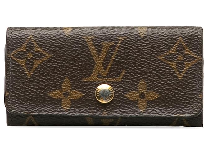 Louis Vuitton Brown Monogram 4 key holder Cloth  ref.1175162